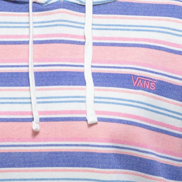 Vans Women Wazzy Coral Stripe Cropped Drawstring Hoodie - Picture 3 of 7